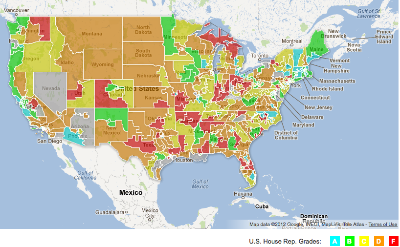 Income Inequality report card map